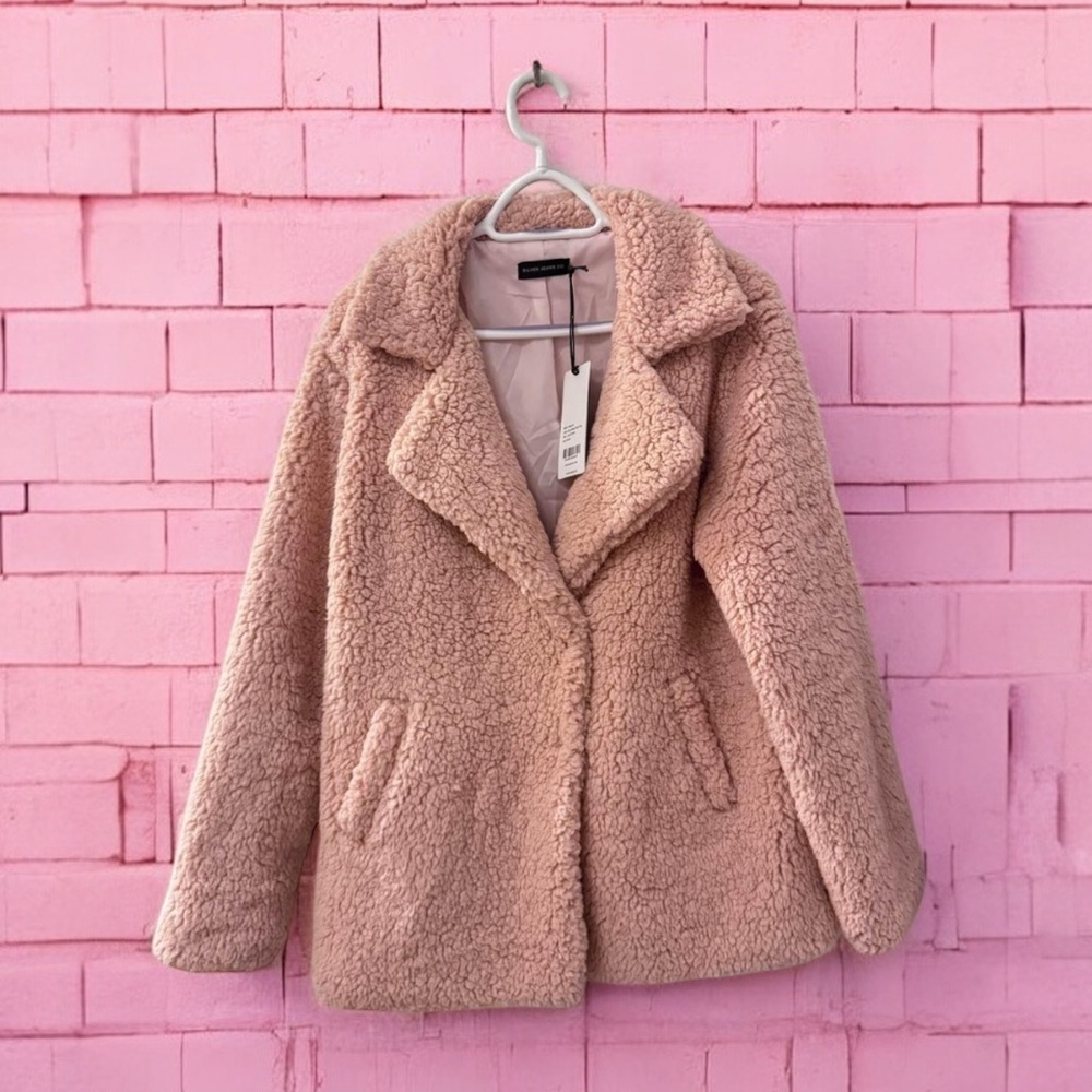 🎀SILVER JEANS🎀 cute pink teddy jacket